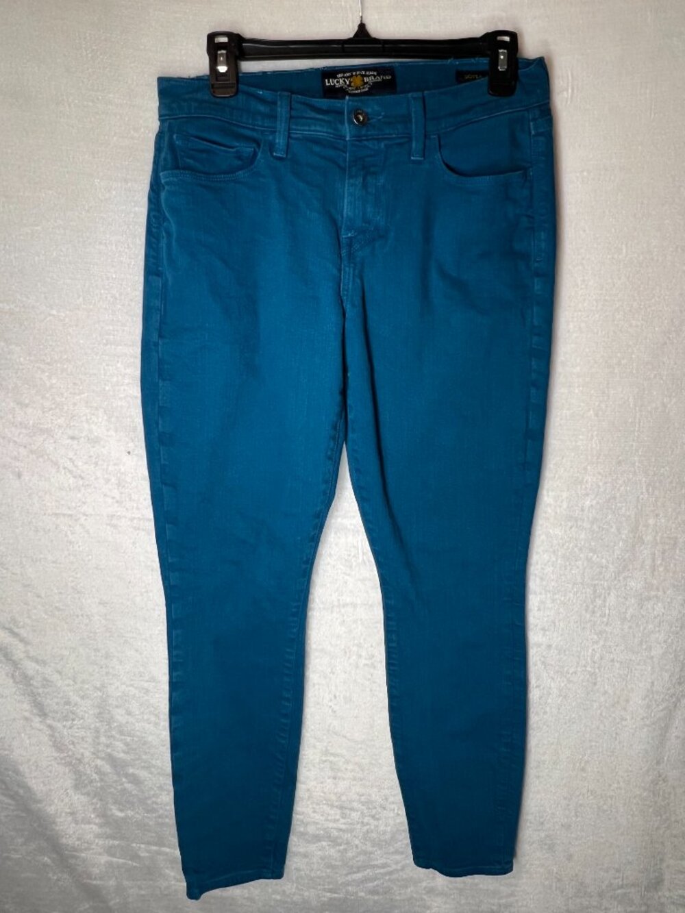 Lucky brand Sofia skinny pants BOLD turquoise blue size 8